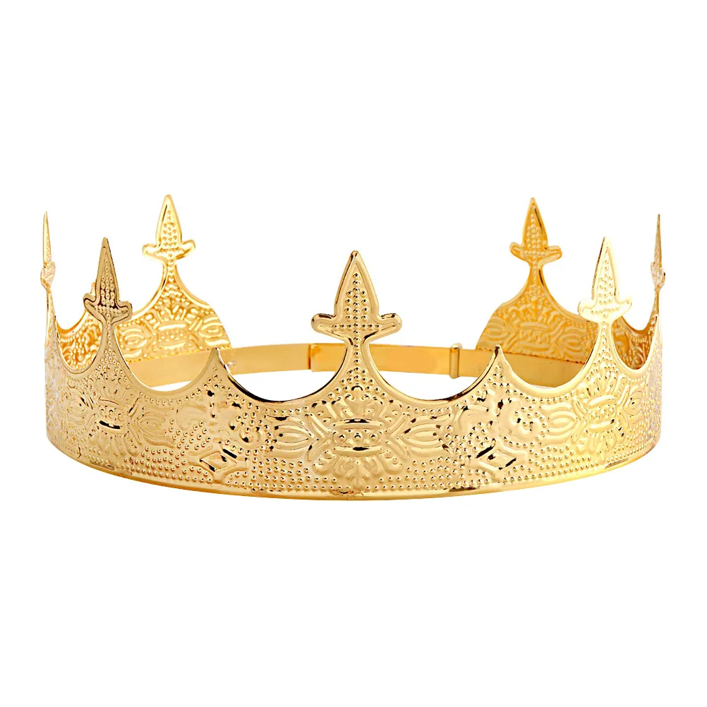 

18Pcs Crown For King Crown Vintage Metal Retro Crown Headband Hair Accessories Hair Jewelry Fashion Jewelry Gold Color Size