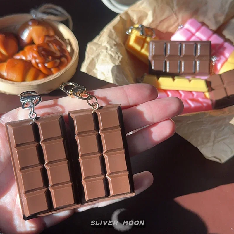 1 Piece Bag Phone Pendant New Modern Simplicity Simulated Cute Food Chocolate Keychain Decorative Business Gift Key Chain