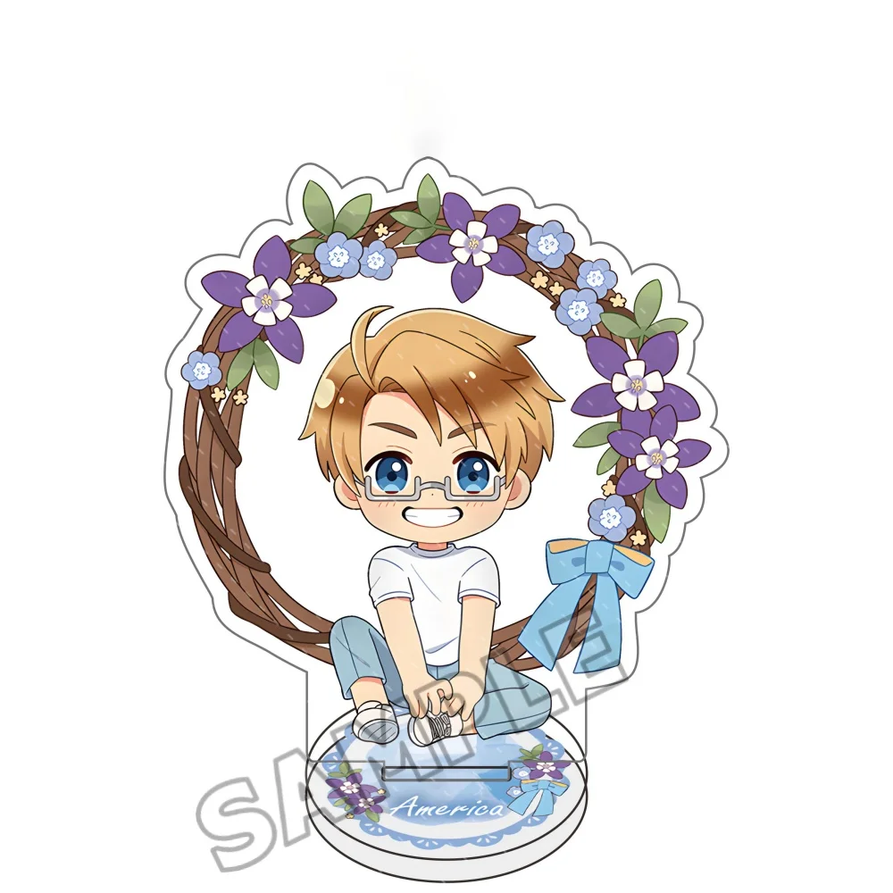 Anime Hetalia Axis Powers Acrylic Stand Figure Set America United Kingdom China Russia France Italy Cute Acrylic Stande keychain