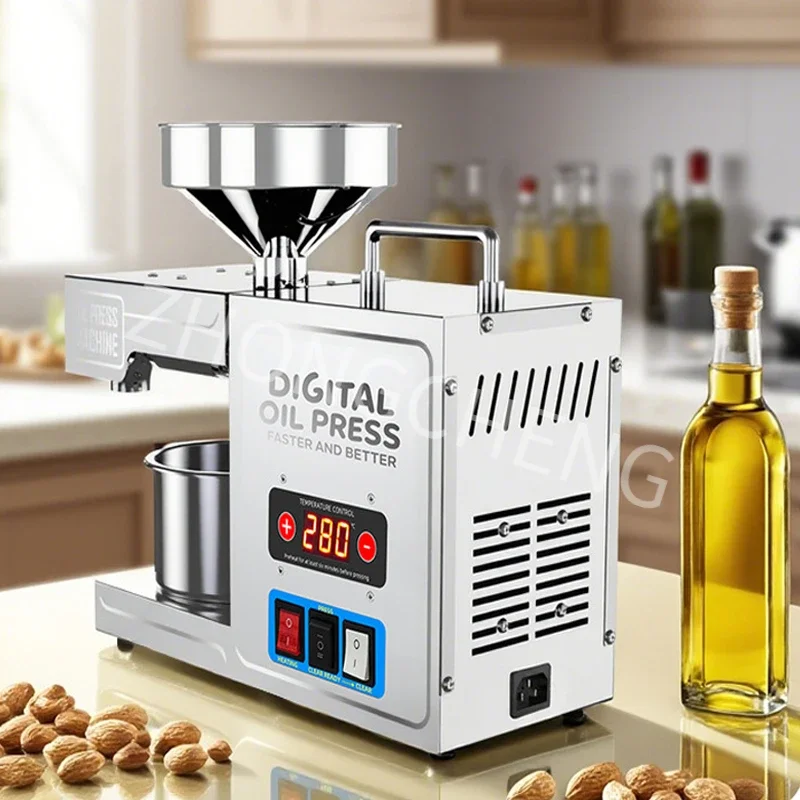 B31 Home Electric Oil Press Machine 220v Stainless Steel Cold/Hot Oil Extractor for Peanut/Sesame/Sunflower Oil Press Machine