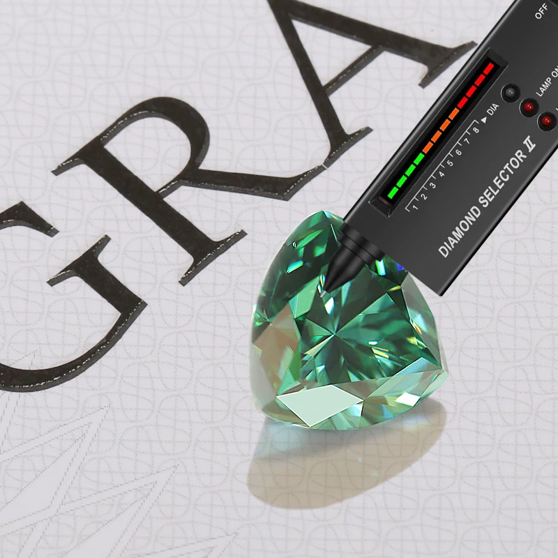 PTX Best Green Loose Moissanite Diamond Trillion Shape Brilliant Cut Real Lab Gemstone Loose Stones Jewelry Making with GRA