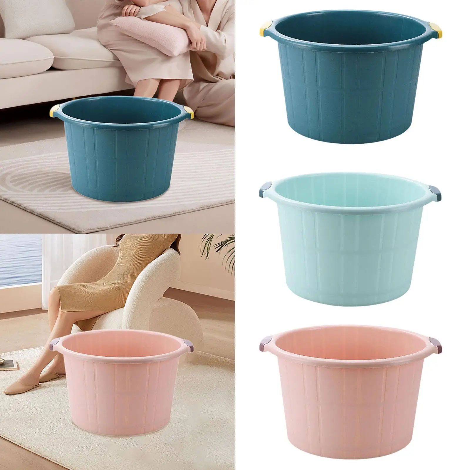 Foot Bath Basin Foot Soaking Bath Basin with Handles Convenient Versatile for