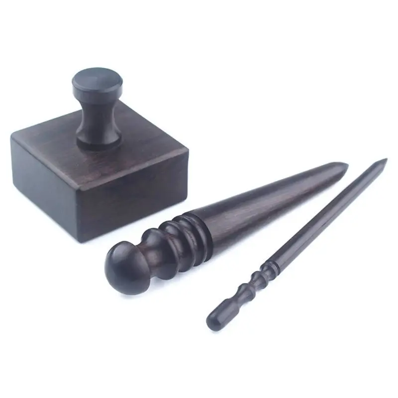 【COUPON!】{0}Leather Edge Burnisher Black Wood Edge Slicker Leather Craft Tool Leather Polish Grinding Tools 3 Type for Choose