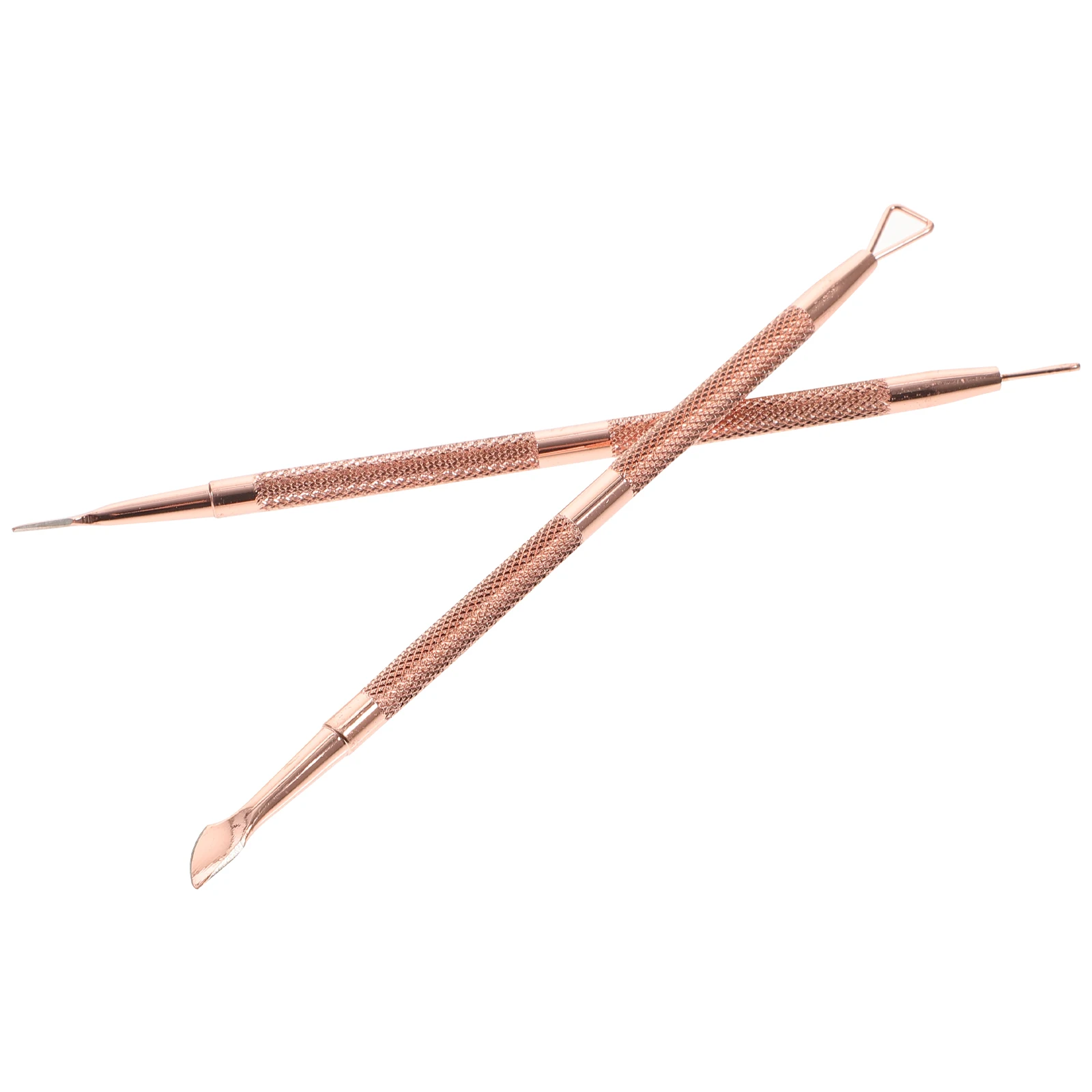2 pezzi spingipelle per unghie strumenti per cuticole in acciaio inossidabile per unghie set per manicure rimozione cuticola in metallo forniture per nail art strumenti per pedicure