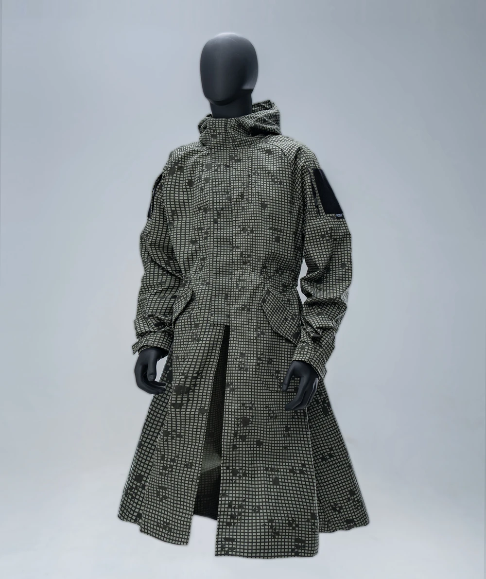 TRN-Tactical Crepe Shirt, Improved Cotton Imitation Linen, Smock Coat, Long Trench