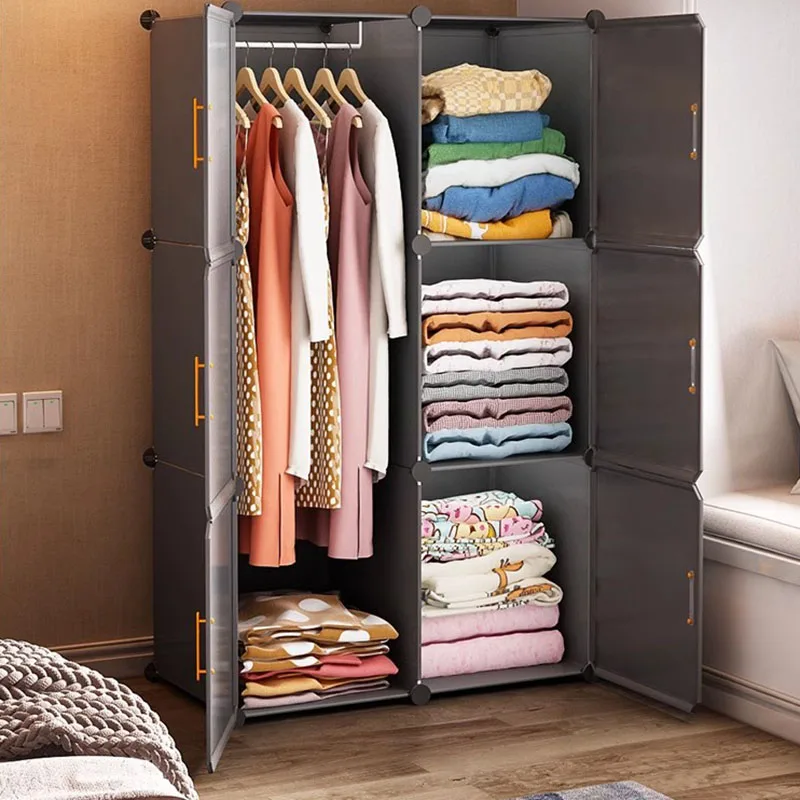 Placard Fabric Closet Mobiles Nordic Kids Shelves Door Display Nightstands Modern Wardrobe Minimalist Muebles Salon Furniture