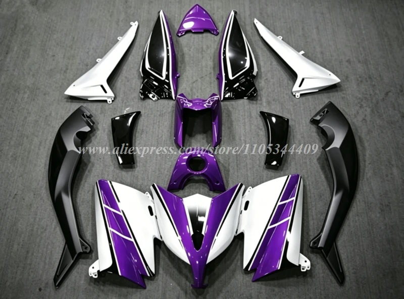 NIEUWE ABS Fairings Kits Geschikt Voor YAMAHA TMAX 530 2012 2013 2014 12 13 14 Carrosserie Set Custom Paars Wit Zwart