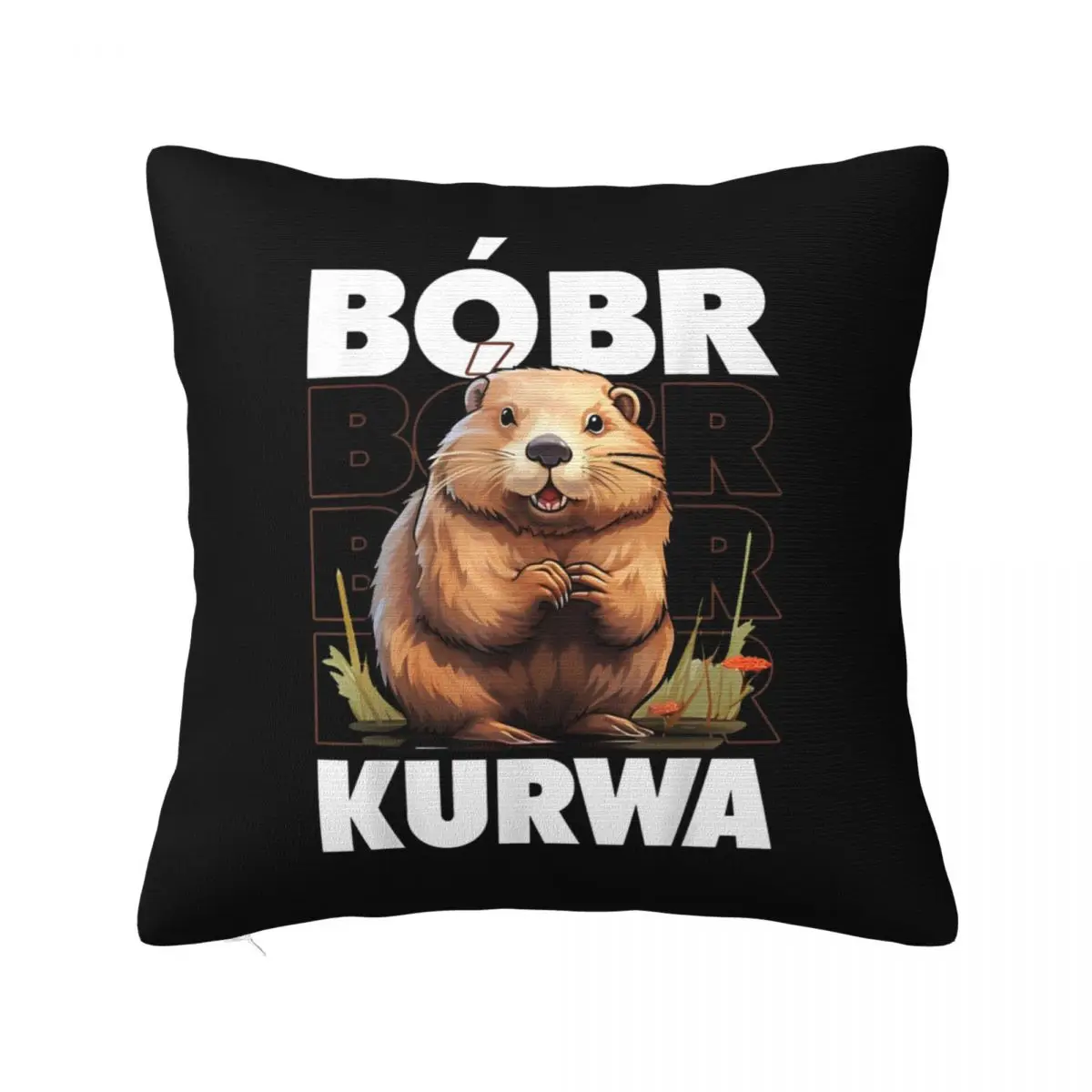 Bobr Kurwa Square Pillowcases Polyester Home Bober Cushion Case Cool Decor Pillowcase 45*45