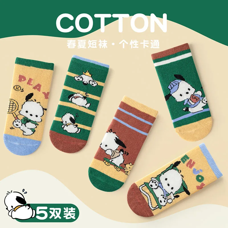 Sanrio Childrens Socks Pacha Dog Summer Socks Breathable Childrens Socks Class A Cotton Socks Girls Gift