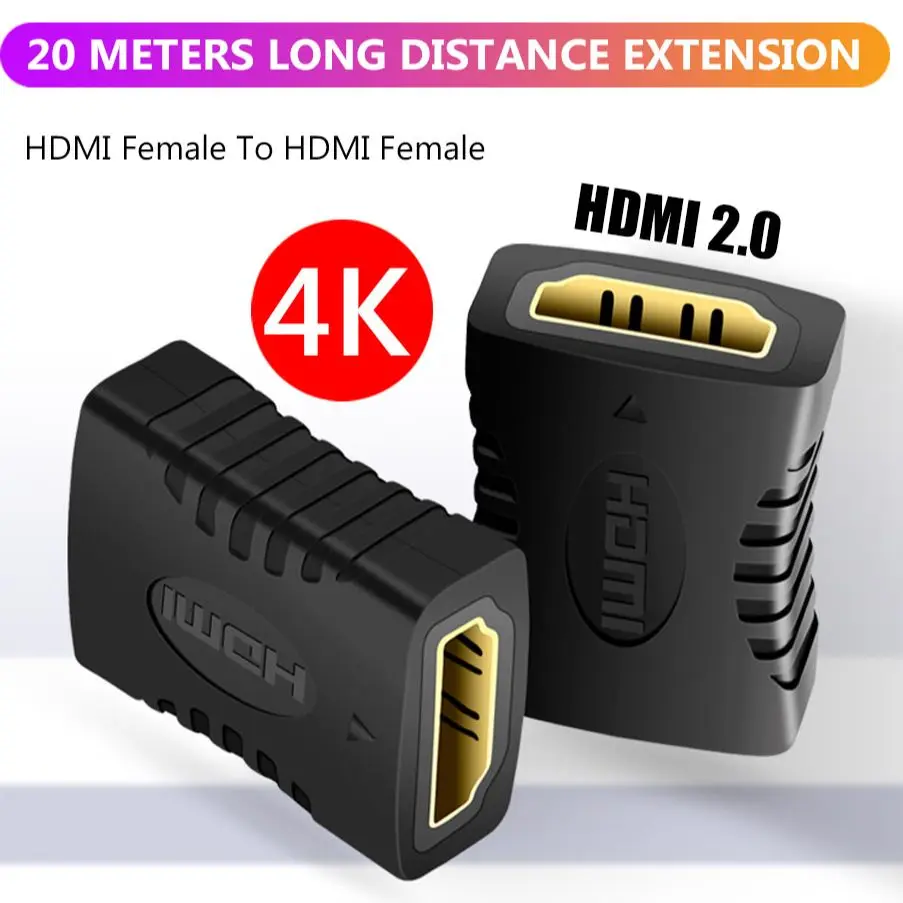 1-2PCS 4K HDMI Extender Female To Female Converter Extension Adapter For Monitor Display Laptop PS4/3 PC TV Hdmi Cable Extension