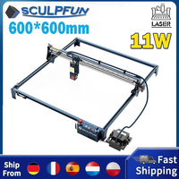 Sculpfun S30 Ultra 11W Laser Engraver Cutter Eu-Plug Automatic Air Assist 0.08X0.08Mm Laser Focus 600*600mm