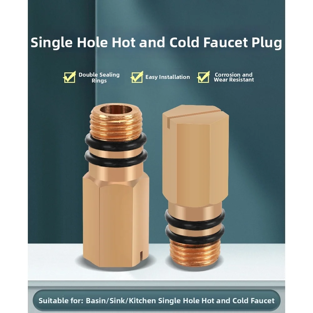 Brass Alloy Adapter with For m10 External Thread for Single Cold Water Faucet Conversion Compatible with Most Single Hole Mounts