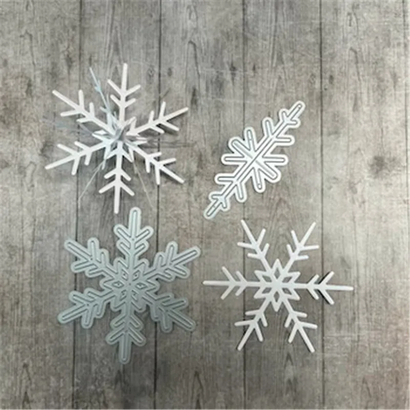 Dan 2023 Christmas Metal Cutting Dies 3D Folding Snowflake Snow Card Gift Package Scrapbooking Frame Card Craft No Stamps