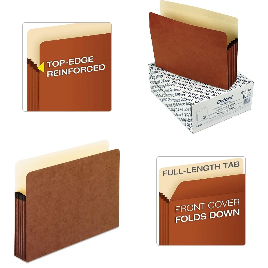 

Расширяющиеся карманы для файлов Pendaflex для документов формата Letter с усилением расширения 5,25 и материалом DuPont Tyvek для Durabi