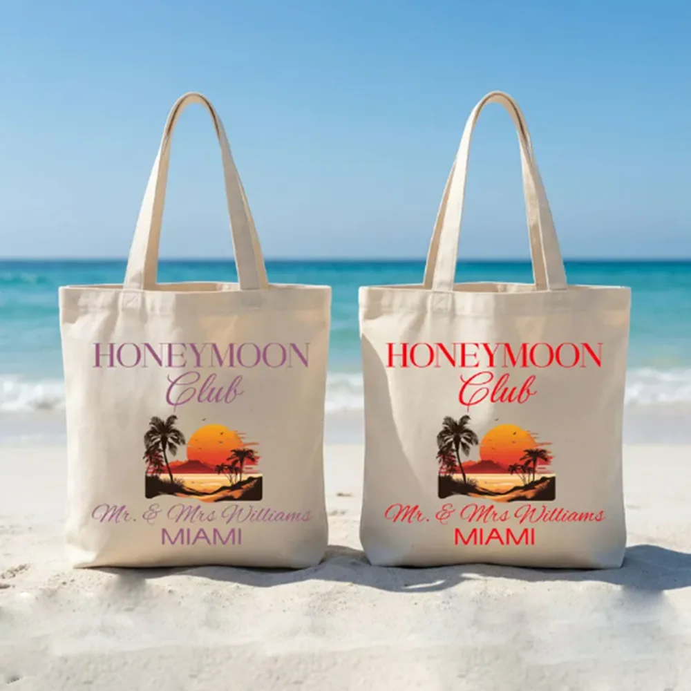 

Personalized Honeymoon Tote Custom Couples Vacation Bag Honeymoon Club Tote Bag Couple Vacation Travel Gift