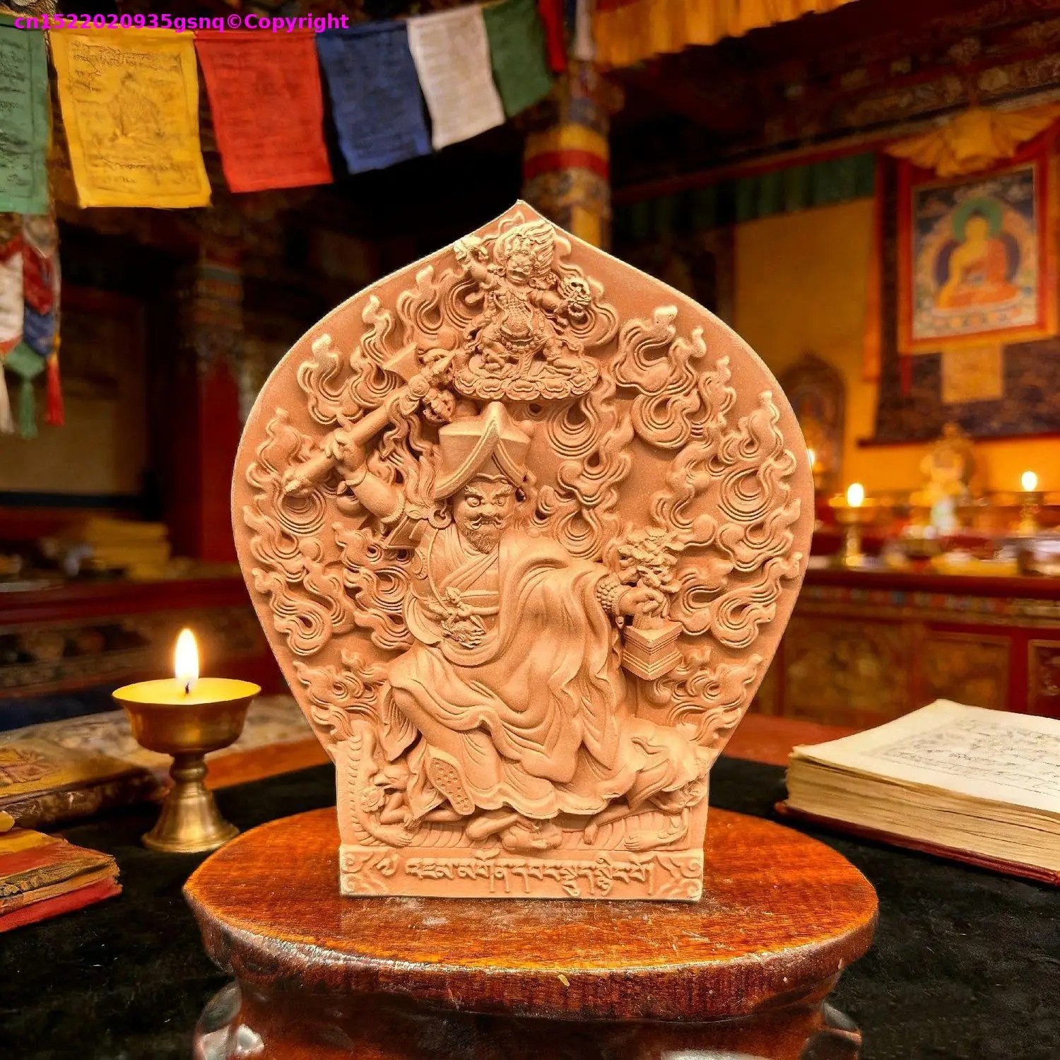 Articles bouddhistes, fournitures bouddhistes, statue de Bouddha en argile de la marque Pandita, du maître fondateur du Sakya tibétain, offrandes bouddhistes