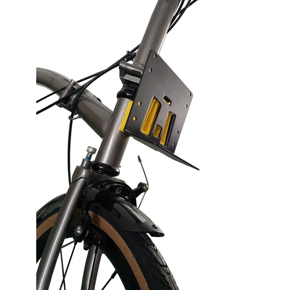 For Brompton Folding Bicycle Front Bag Holder Adapter Bike Front Bag Block Carrier Bracket Buckle Fixing Plate Cycling Parts