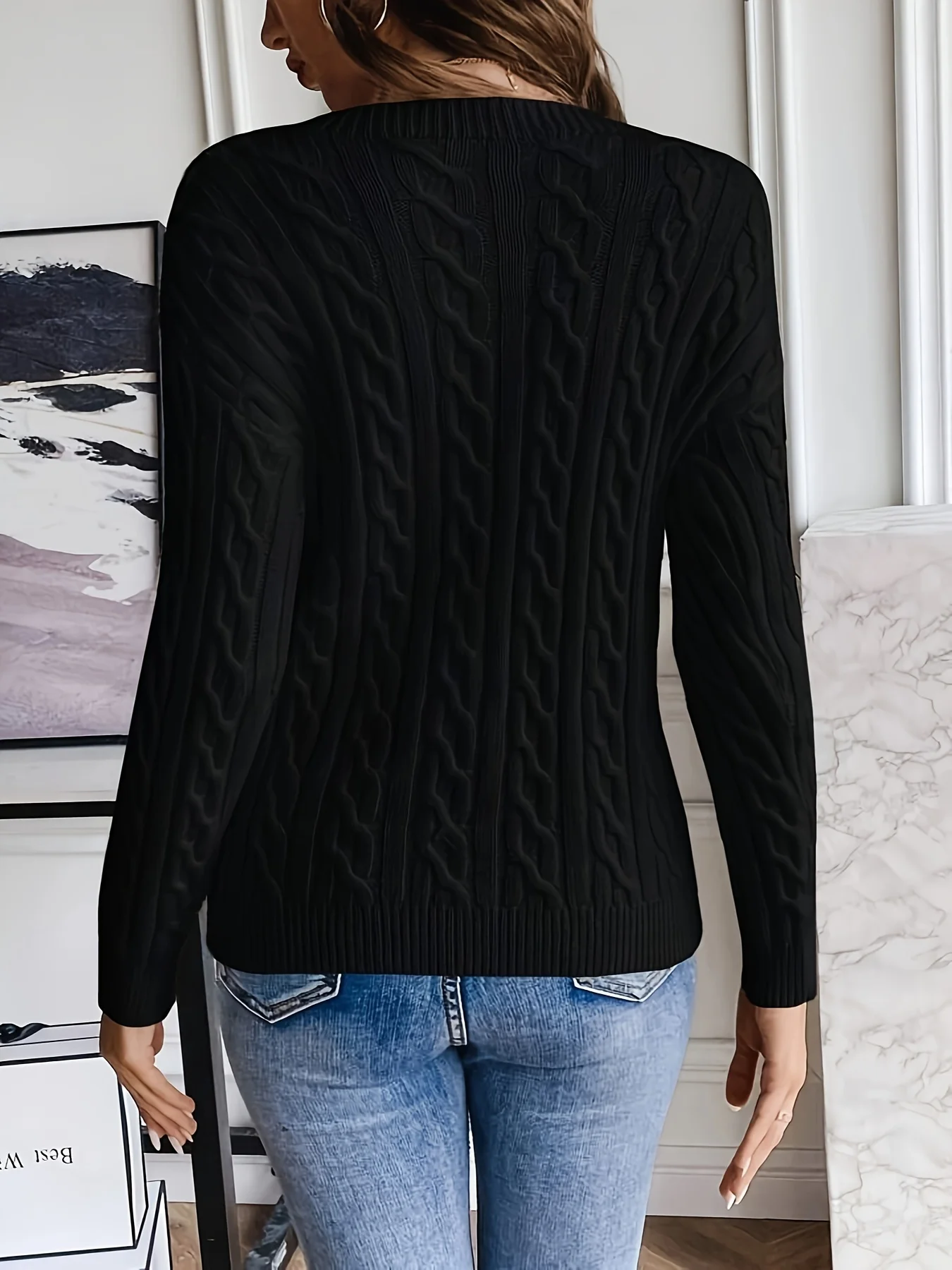 2024 new casual and versatile knitted pullover sweater