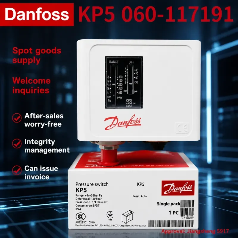 Danfoss KP1A Pressure Switch 060-116266 060-116291 060-116091 060-116066 060-116166  060-116166