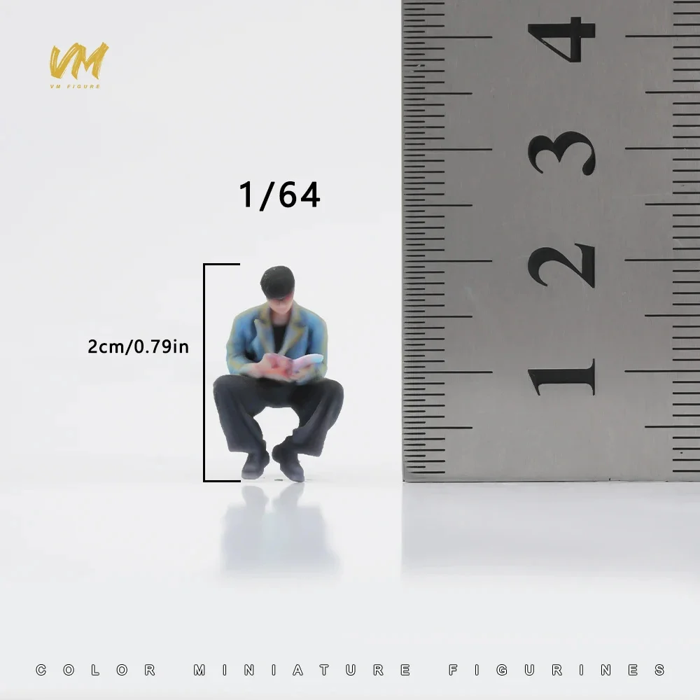 Miniaturfigur im Maßstab 1/64 Coole Business-Kleidung für junge Männer und Frauen 3D-Druck Mini-Puppe für Automodell-Dekoration und Ausstellung – Detail 14