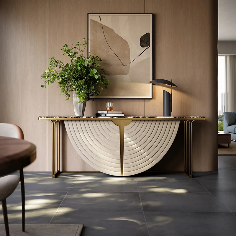 

！@Mobeier Premium Italian Sideboard Modern Luxury Wine Cabinet Natural Marble for Dining Living Room Home Furniture Full House