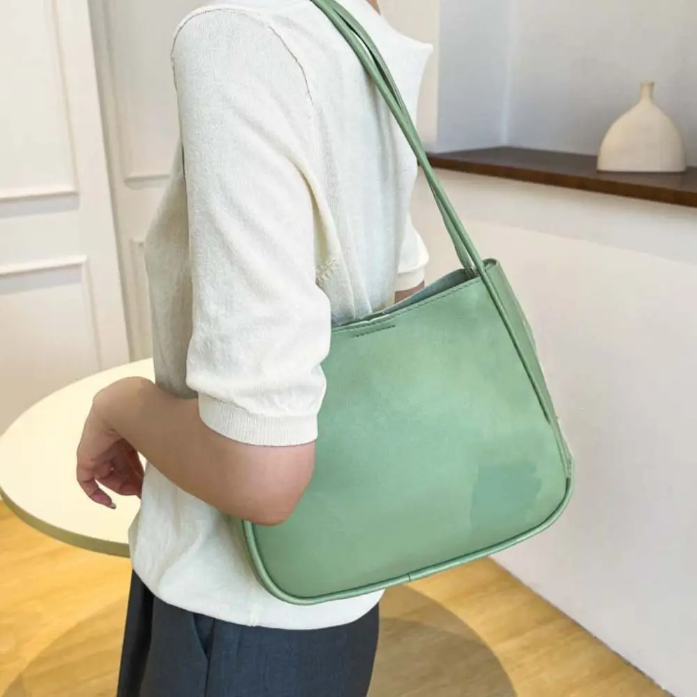 

Элегантная мягкая сумка-тоут из искусственной кожи, большая вместительная однотонная сумка с магнитной кнопкой, противоскользящая водная полиэстеровая французская сумка для подмышек