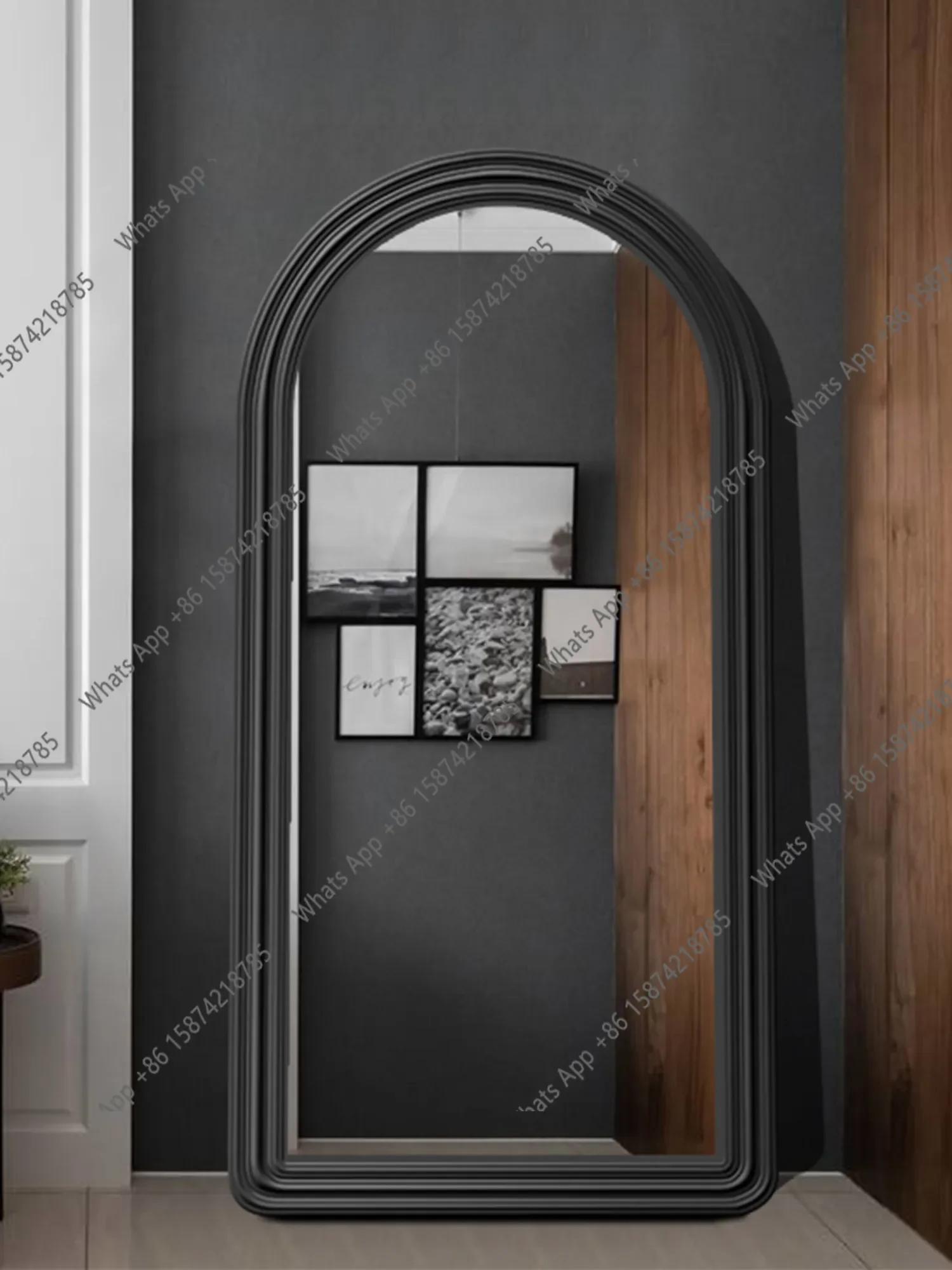 T Hot-selling European Floor-to-ceiling Full-length Mirror Bedroom Full-length Clothing Store Wall Mirror Cloakroom Wall Hangin