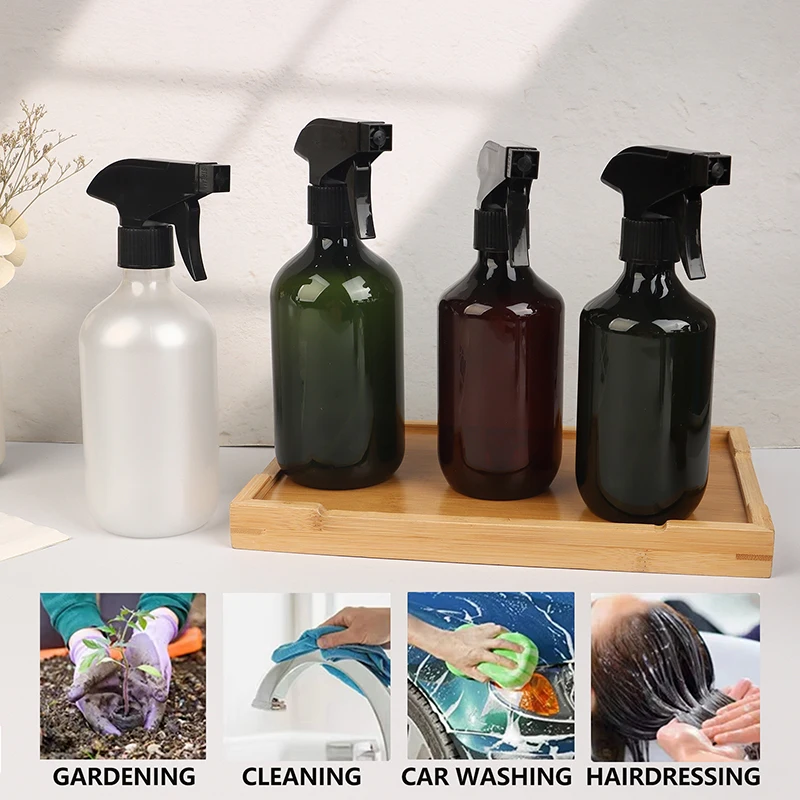 300/400/500ml Refillable Spray Bottle - Garden Plant & Herb Sprayer, Mister Pot for Cleaning Solutions & Hair Care