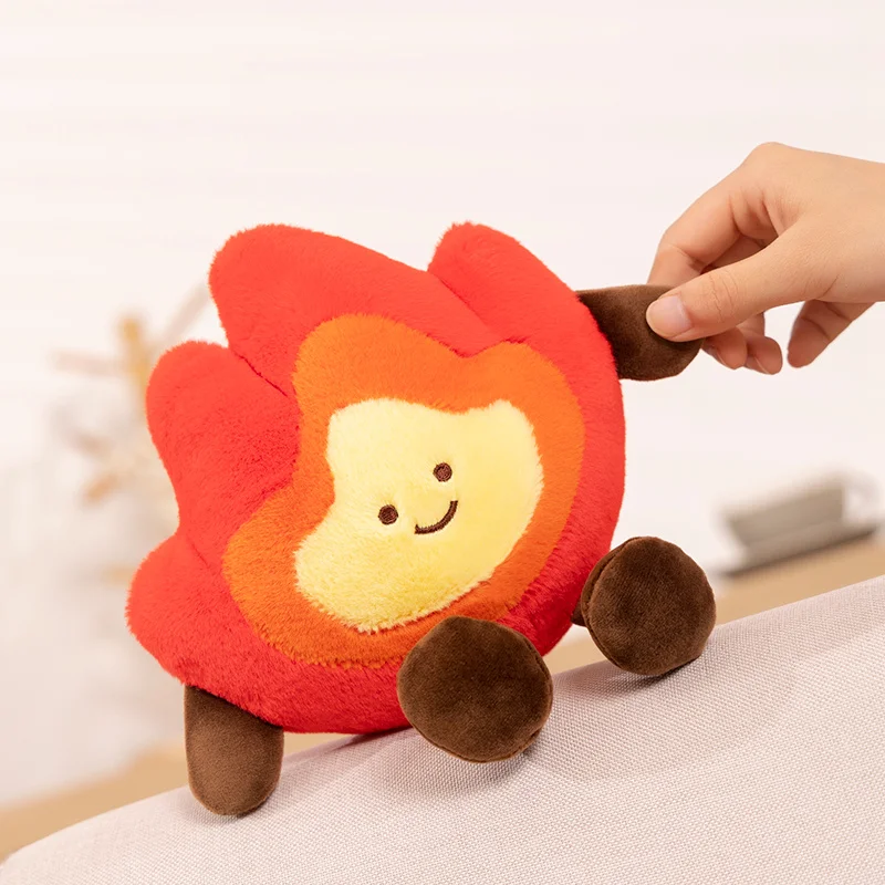 Schattige Kleine Vuurman Knuffels Cartoon Anime Gevulde Poppen Kawaii Room Decor Speelgoed Hobby Collectie Kinderen Verjaardag Kerstcadeaus