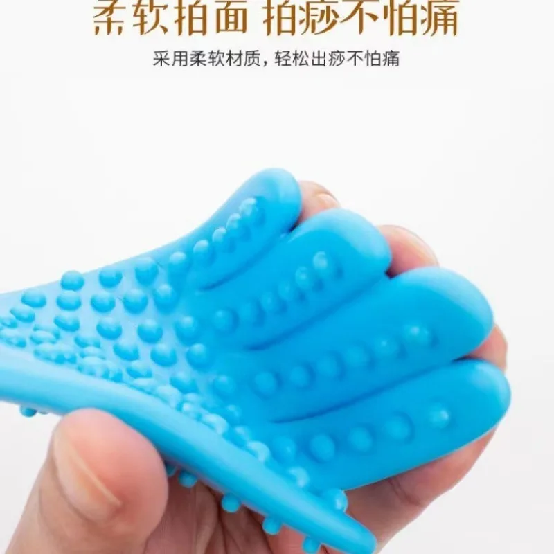 مساج Silicone Meridian Slap Board Gua Sha Plate Beating Massage Bat for Back Body Massager Detox Massage Stick Blood Circulation