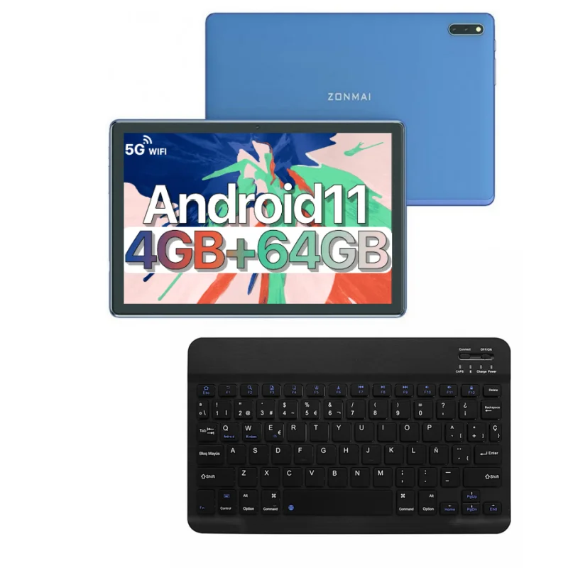 

Type-C 10.1" Android 11 Tablet 4GB RAM 64GB ROM 64-bit Allwinner A133 Quad-Core 1280 x 800 Pixels 5000mAh WIFI Bluetooth 5.0 MX2