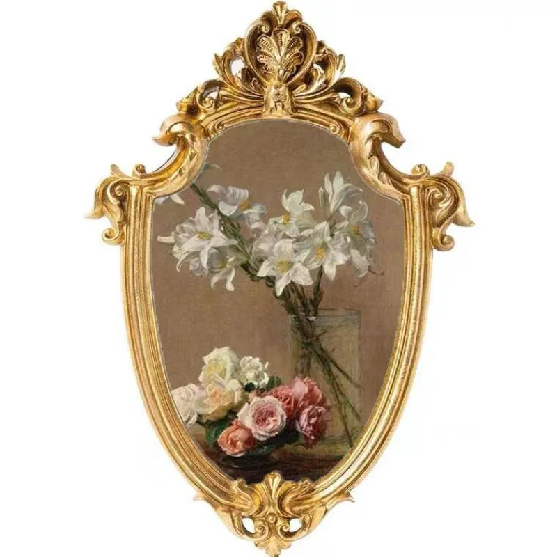 French retro palace light luxury photo frame wall relief old Internet celebrity special-shaped European engraved gold picture fr
