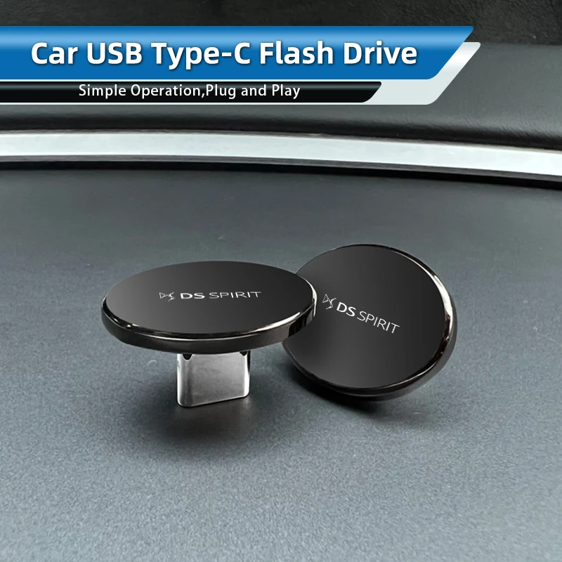 Car Logo U Disk USB Type C Universal Portable Tiny Flash Drive Memory Stick Fast For DS SPIRIT DS3 DS4 DS4S DS5 5LS DS6 DS7 DS9