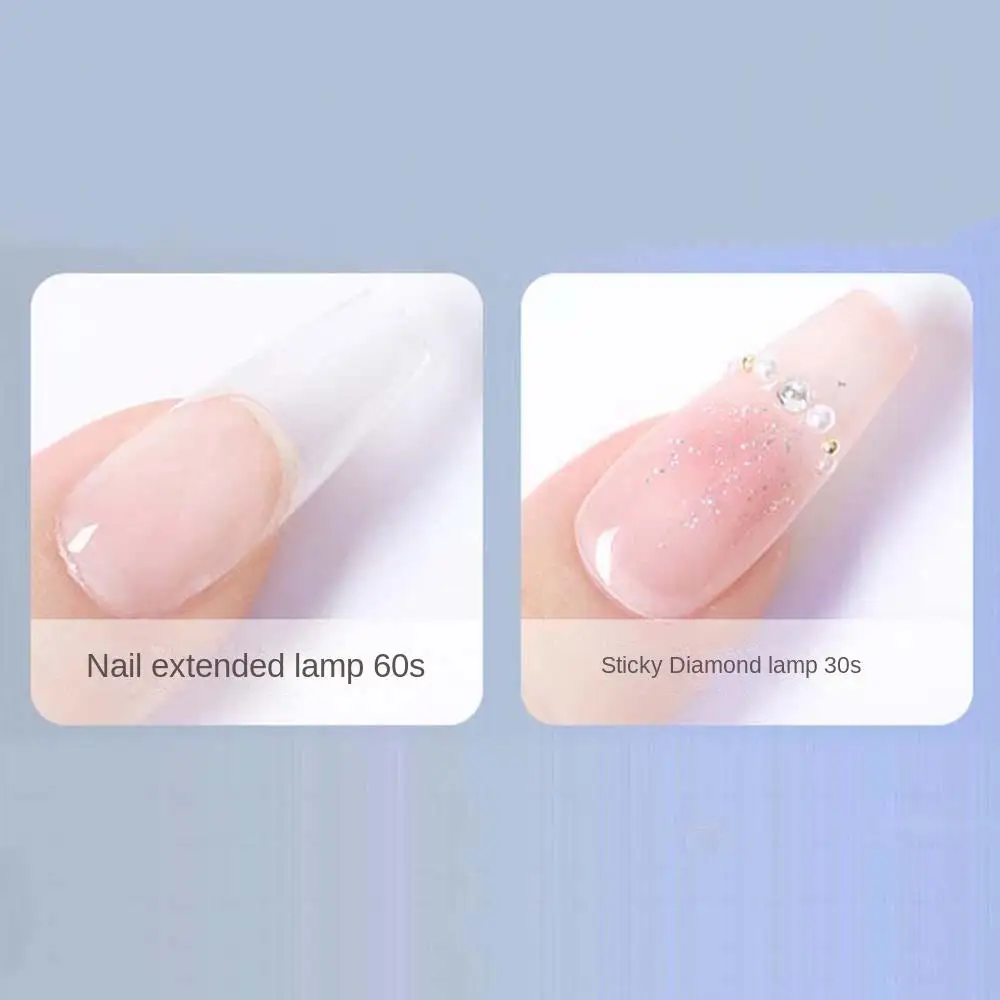 Mini prego secador com luz LED, recarregável Nail Art lâmpada, lanterna portátil, máquina de terapia, UV unhas secador, unhas encantos