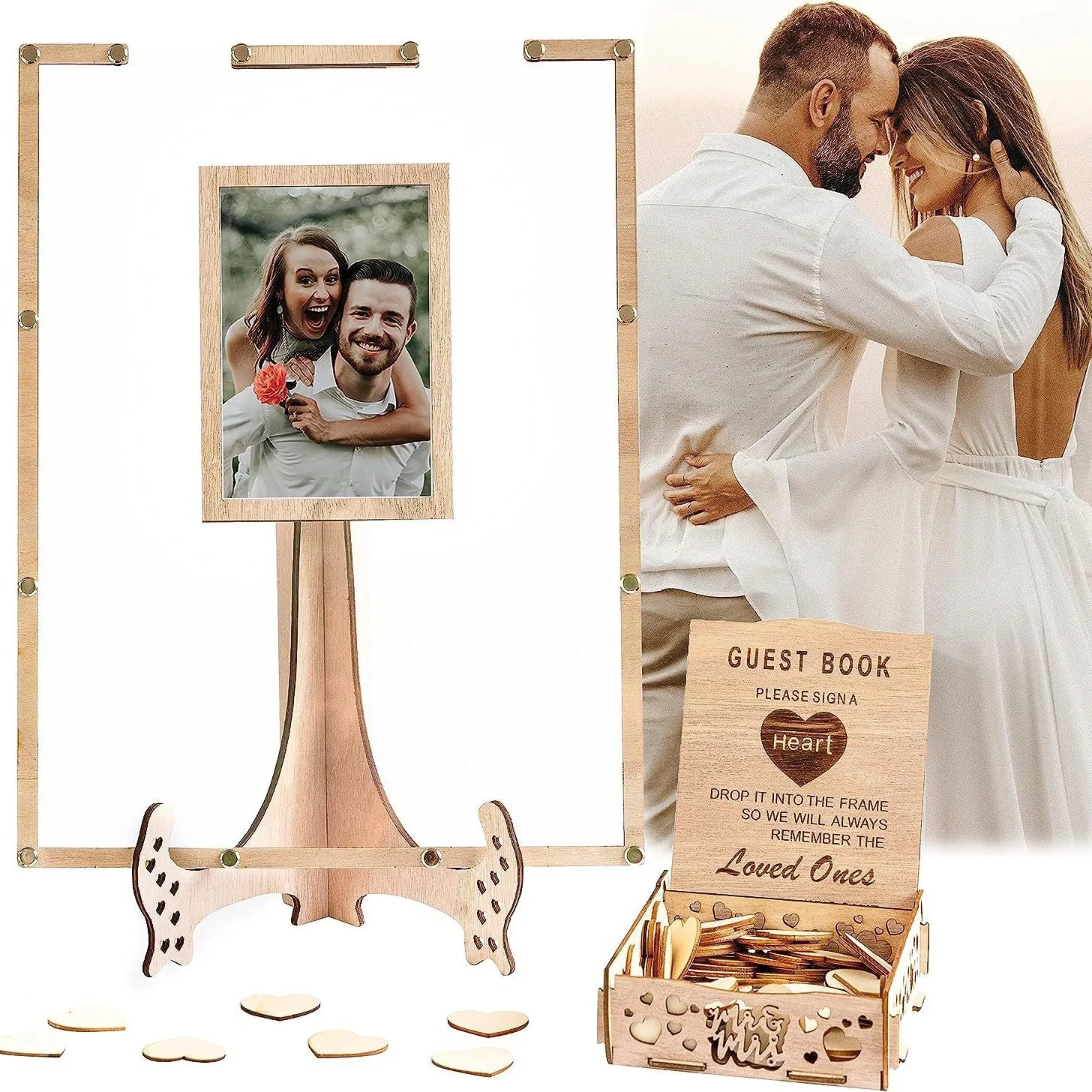 Creative Wedding Sign-in Table Acrylic Photo Frame Wedding Birthday Commemorative Sign-in Photo Frame Ornament Decoration