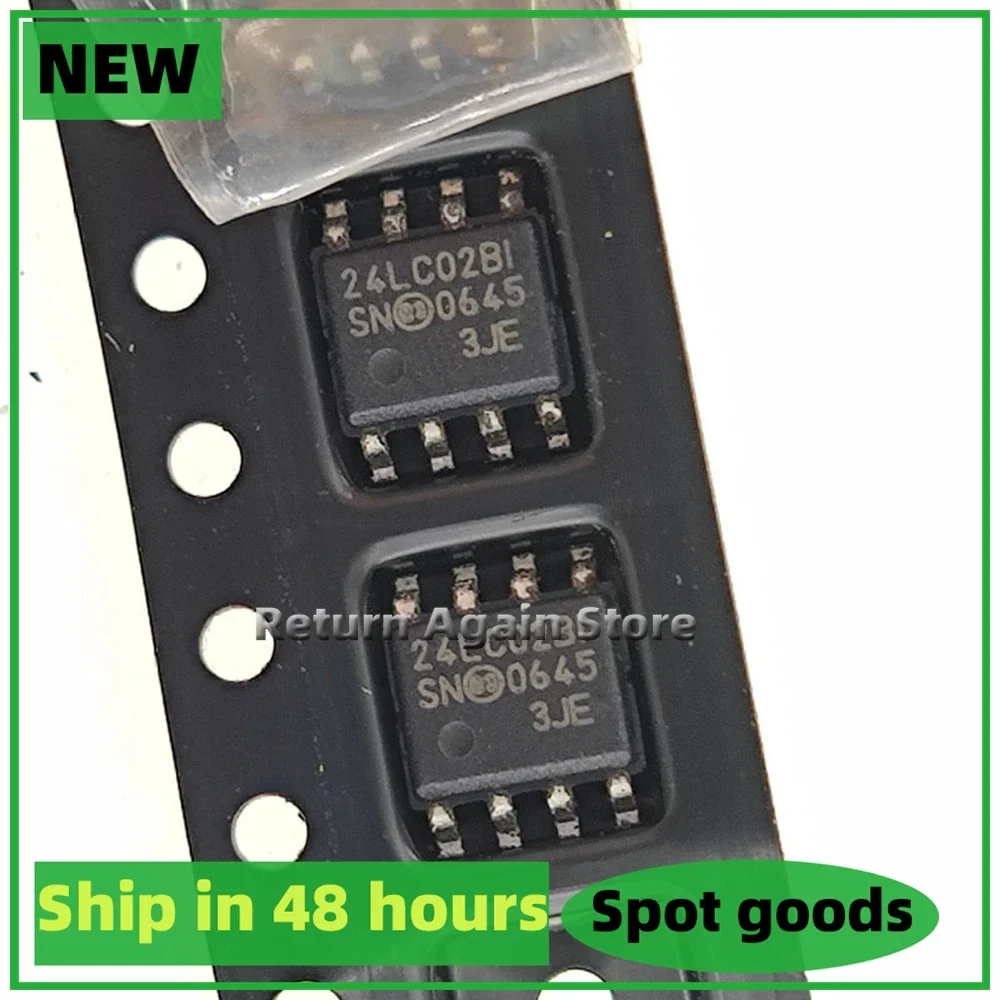 5PCS/LOT 24LC02BI 24LC02B1 24LC02B-I/SN SOP-8 NEW ORIGINAL Programmable memory chip