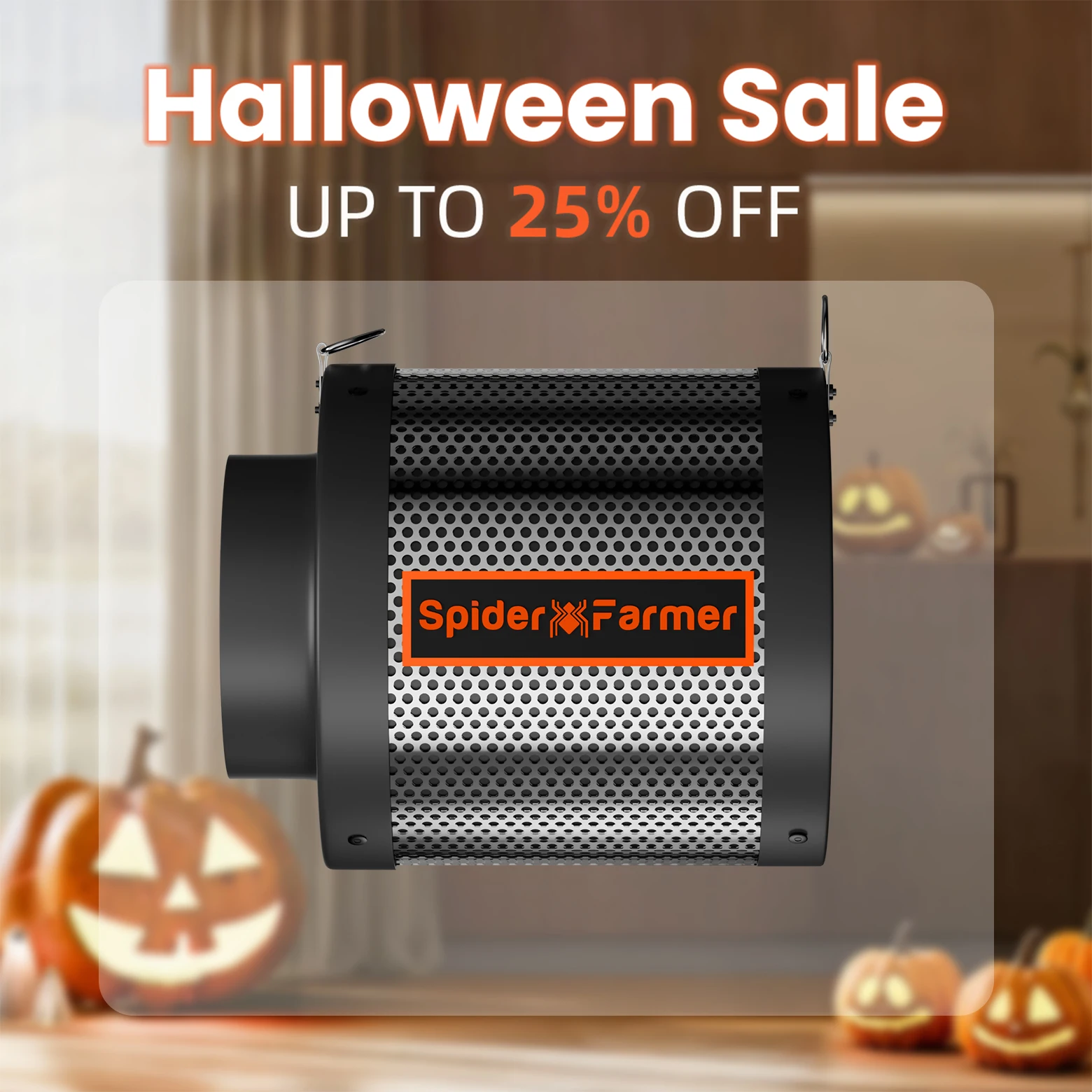 

Spider Farmer 4"/6" Air Carbon Filter Odor Scrubber for Inline Fan Grow Tent Hydroponics Odor Control