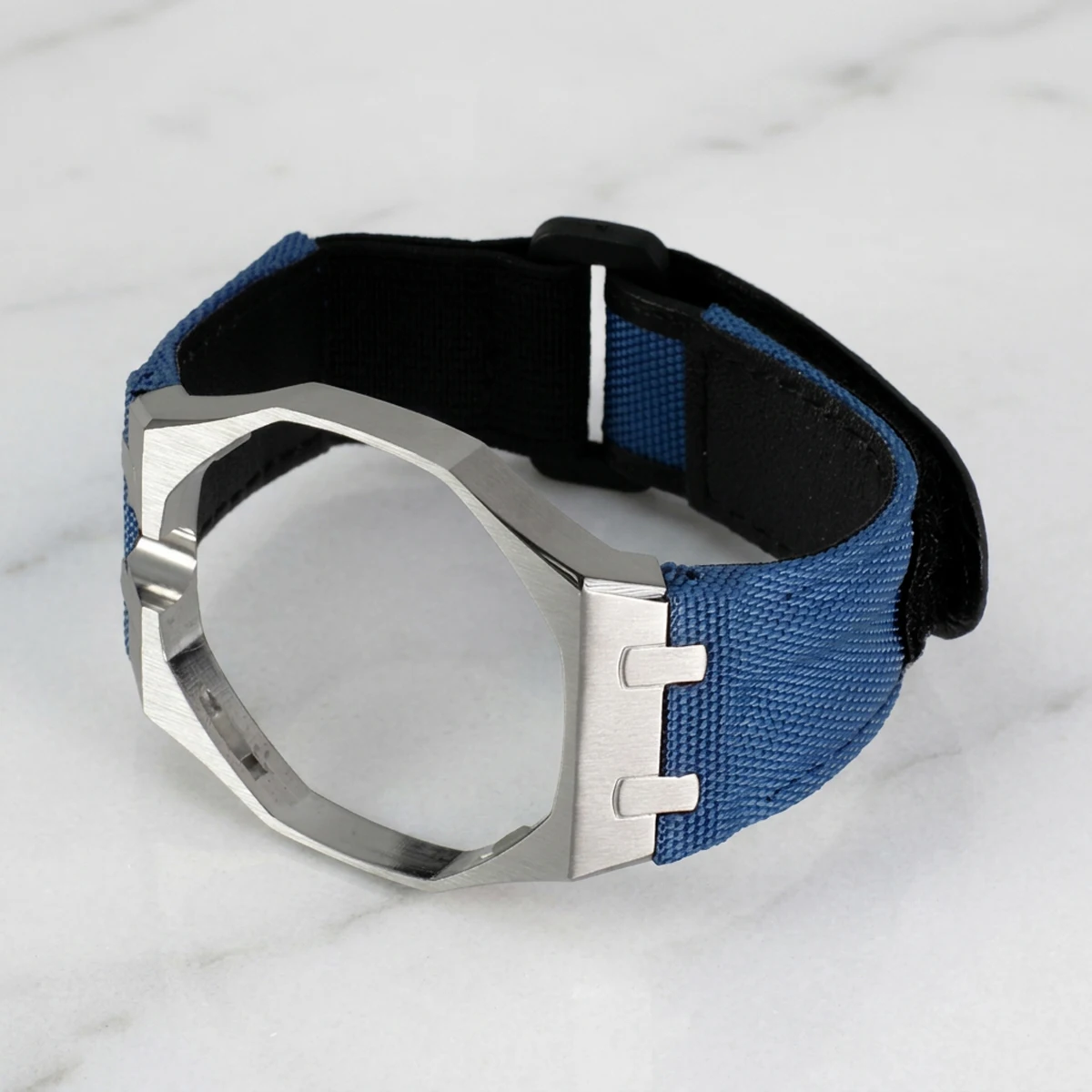 Nylon Strap Stainless Steel Case For Swatch Royal Pop Case Luxury Modification Kit 3 'O Clock/12 'O Clock Accessory