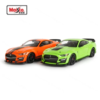 Maisto 1:24 2020 mustang by gt500,オレンジ静的車,キャスト車,コレクタブルモデル,おもちゃ,ギフトコレクション