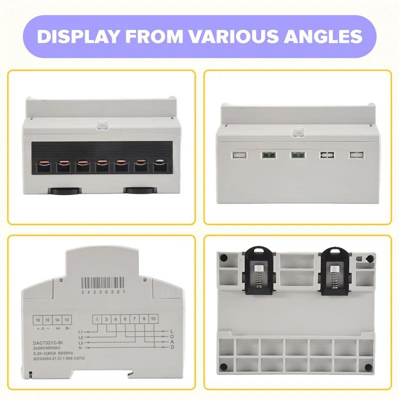 3 Phase Energy Meter Wifi Energy Meter Kwh Power Monitor Wattmeter Tuya App Remote Switch On OFF 3X110/190V 230/400VAC