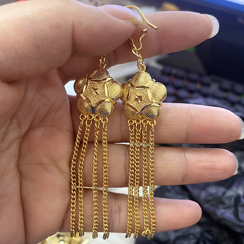 Ethiopian Earrings Arab African Eritrea Habesha Gifts  Gold Color S Jewelry for Women/Girl Wedding Party image 5