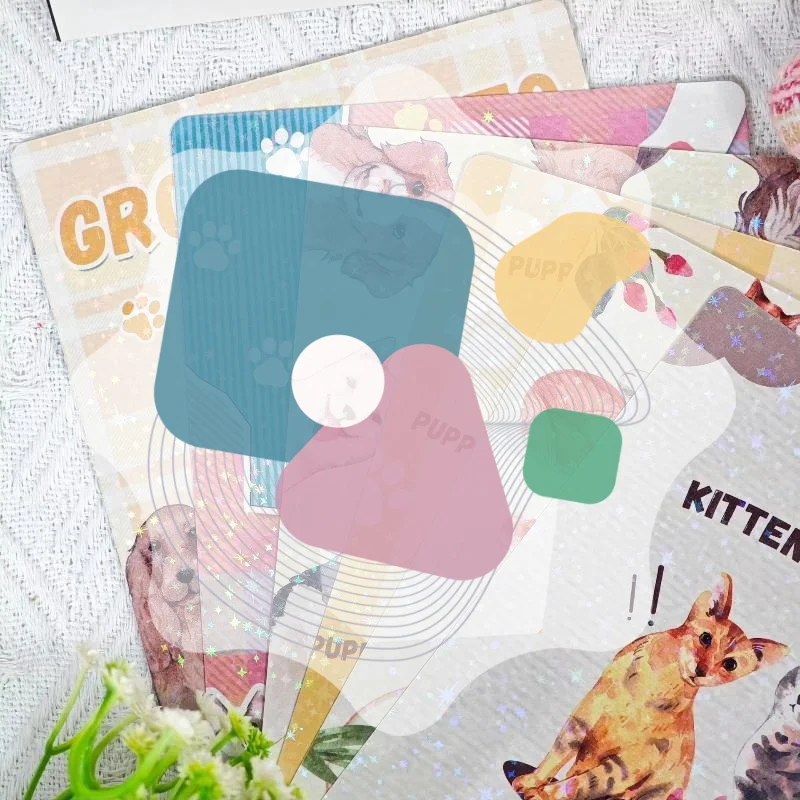 Cartoon Bow Decorative Insert Paper Cards For Transparent Tablet Case Reader Cover Decor