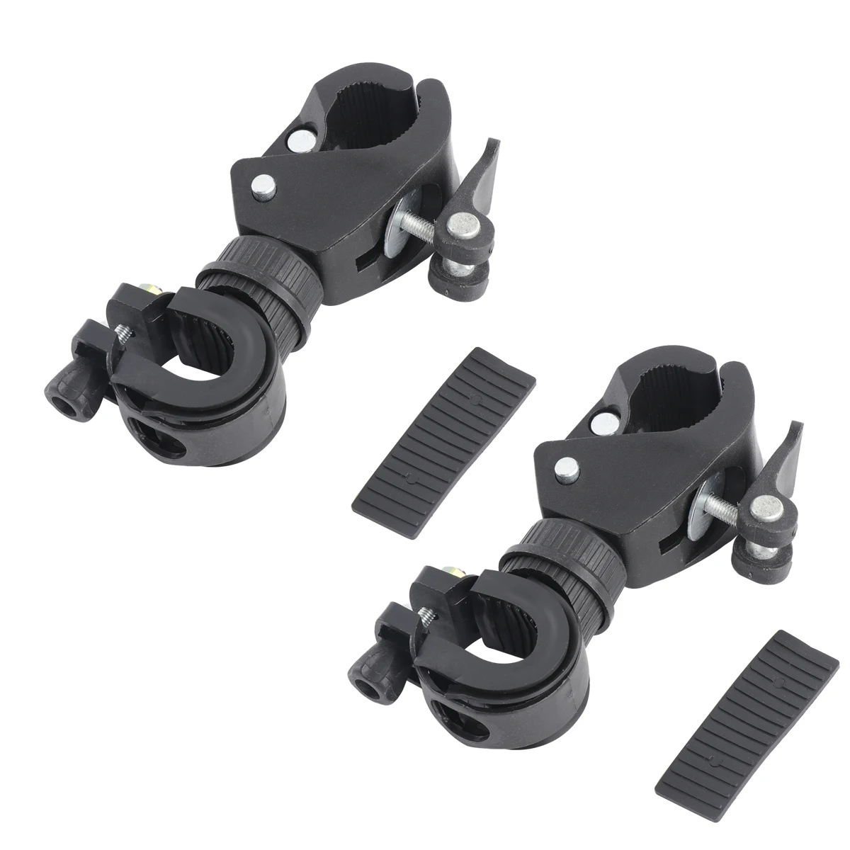 

2pcs Holder LED Rack Clamp Rotatable Bike Light Holder 360 Degrees Flashlight Mount Bike Accessories LED Torch