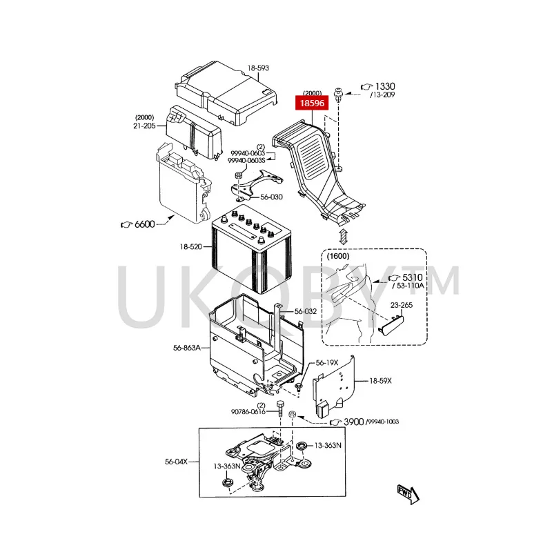 Z6011859YC Suitable for Ma zd a 3 Dust cover for engine compartment storage capacitor