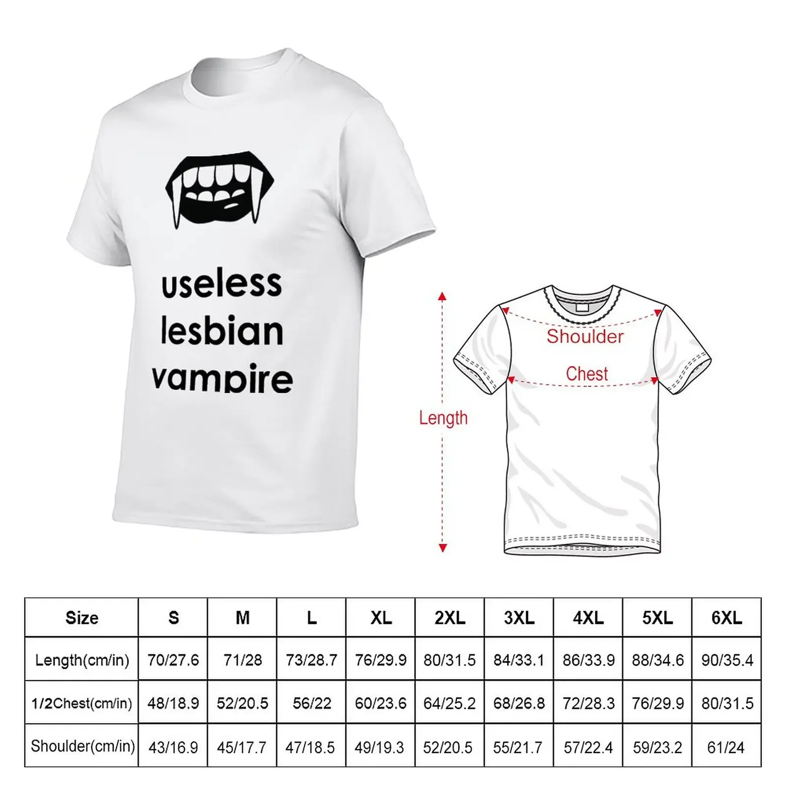 New Useless Lesbian Vampire T-Shirt oversizeds sublime cheap stuff for a boy mens shirts graphic tee