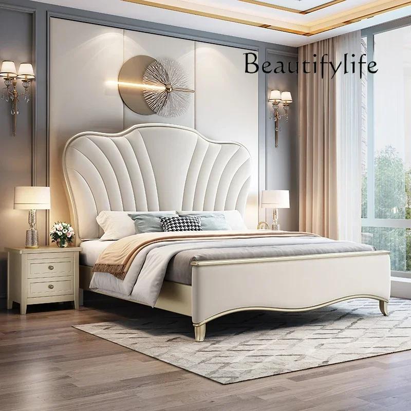 66 BJ European Princess Bed Simple Safe Castle Luxury Design Bedroom Bed Children Nordic Beauty Girls Wooden Beliche Salon Furni