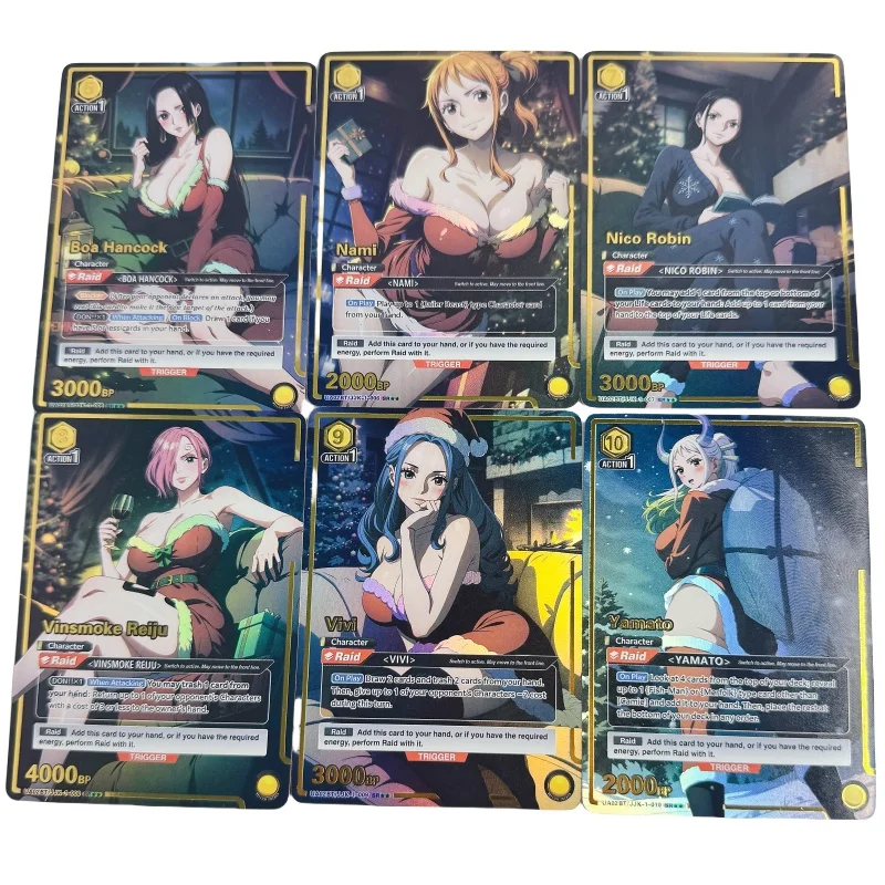 Mały zestaw Flash Card One Piece Nami Boa Hancock Nico Robin Yamato Nefertari D Vivi Diy Action Toy Figure Anime Game Collection