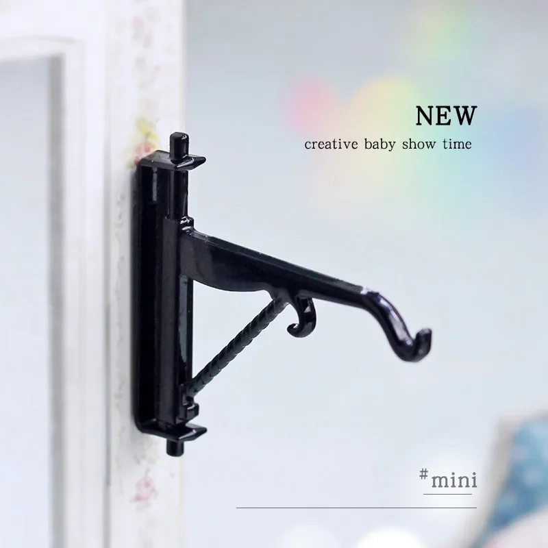 Dollhouse Mini Simulation Hook Ornaments, Retro Copper Black White Tiny Hook Figurines, Hardware Decor for Mini House Scene