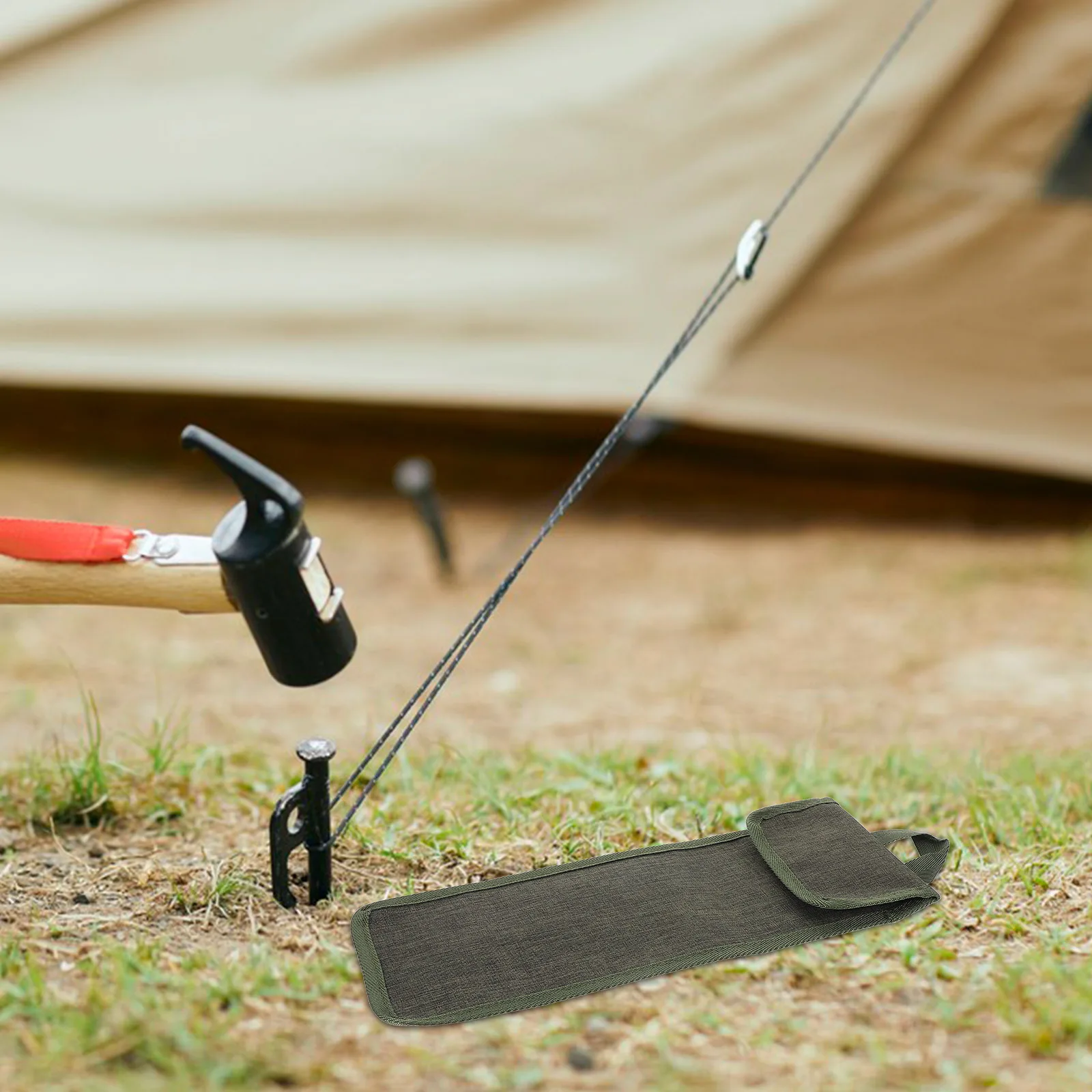 

Multifunctional Tent Stakes Storage Bag Large Capacity Waterproof Ground Pegs Organizer Portable Camping Gear Holder For Hiking