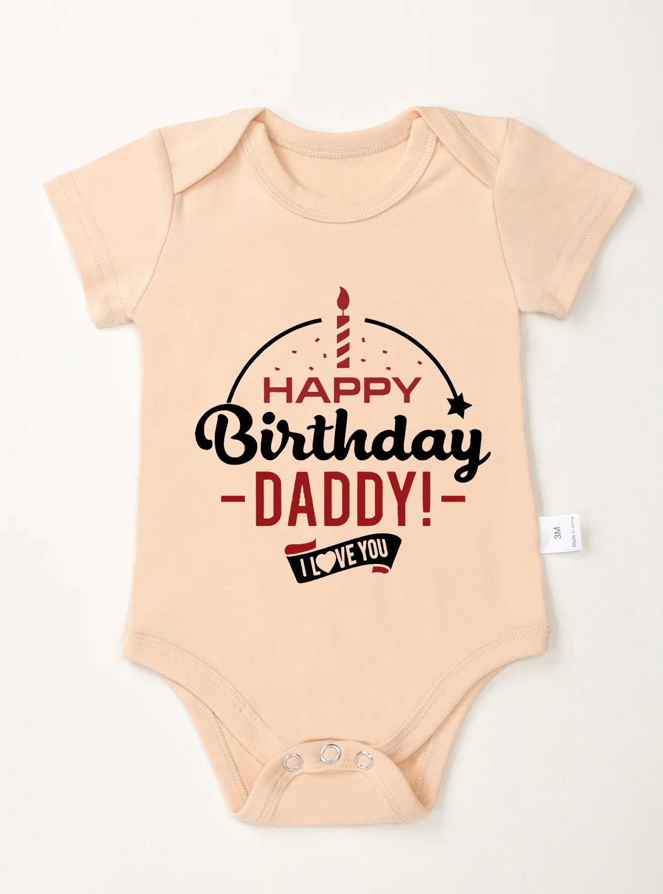 Happy Birthday Daddy I Love You Prints Cute Baby Infant Jumpsuit Romper Onesie Toddler Bodysuit Girl Boy Newborn Clothes